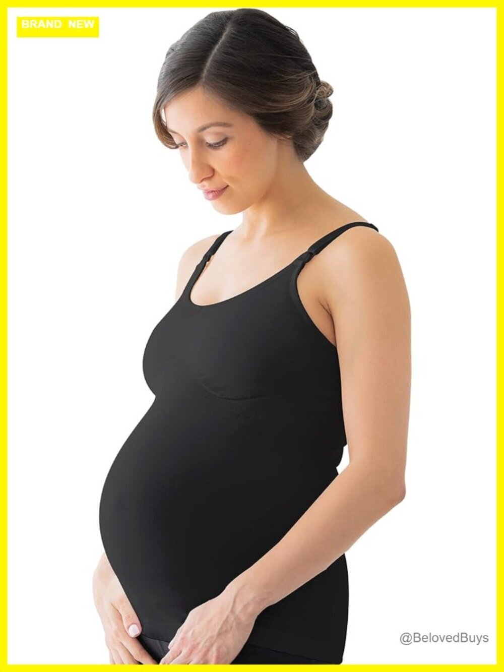 Maternity Nursing Tank Top - Soft Cotton, Seamless, Drop Cups